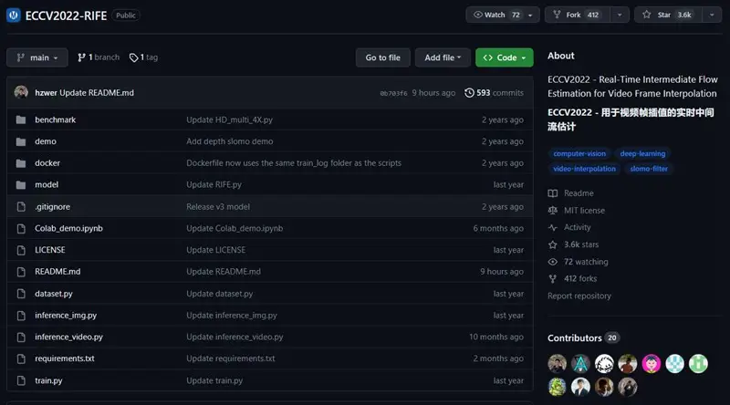 视频插帧算法 RIFE 视频插帧算法 RIFE