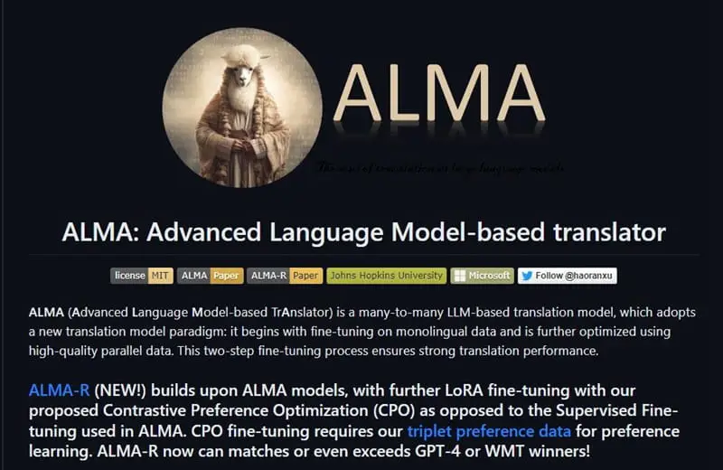 ALMA-13B-R:专注于翻译的大语言模型 ALMA-13B-R:专注于翻译的大语言模型